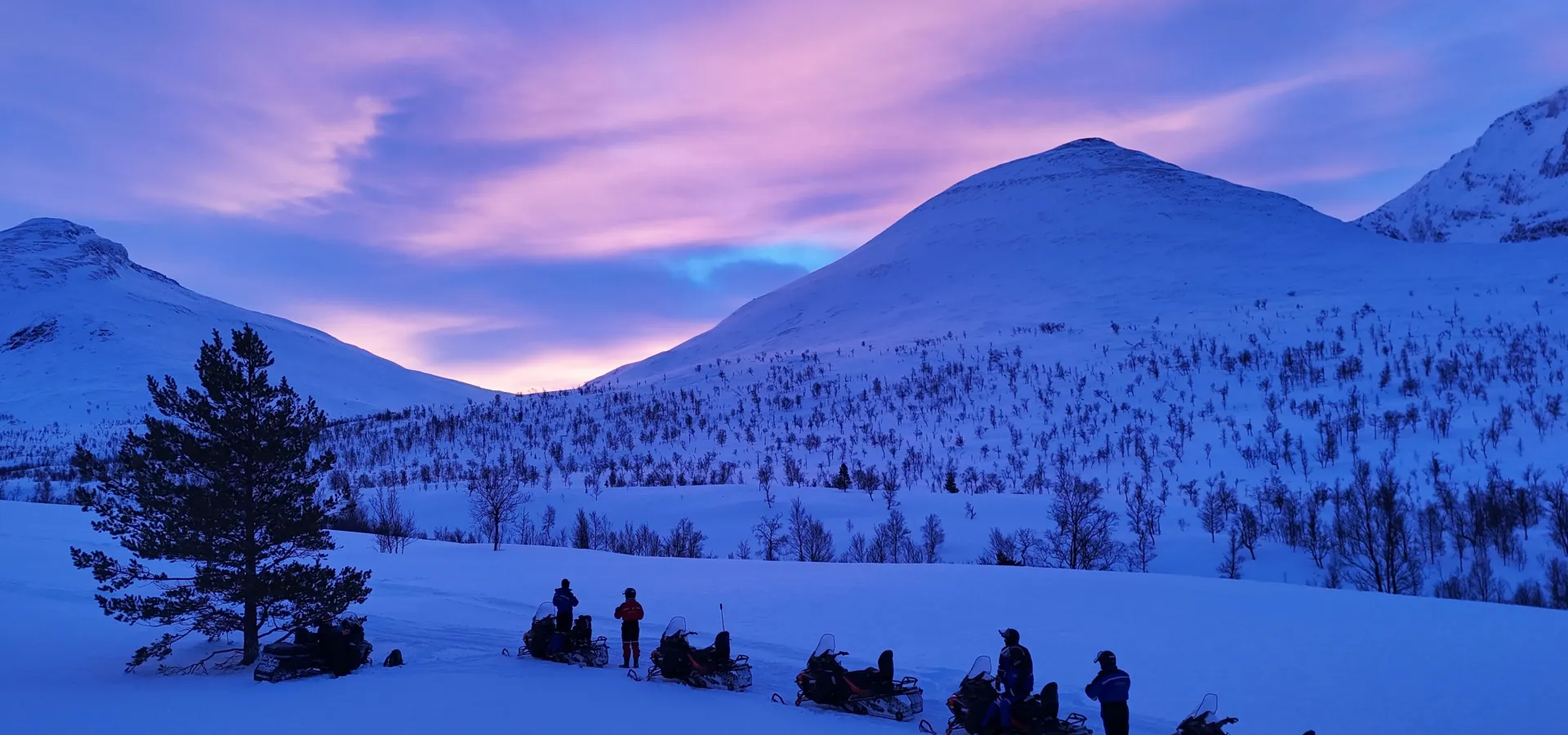 Tromsolove: 24h Arctic Escape: Snowmobile day tour and Aurora evening 