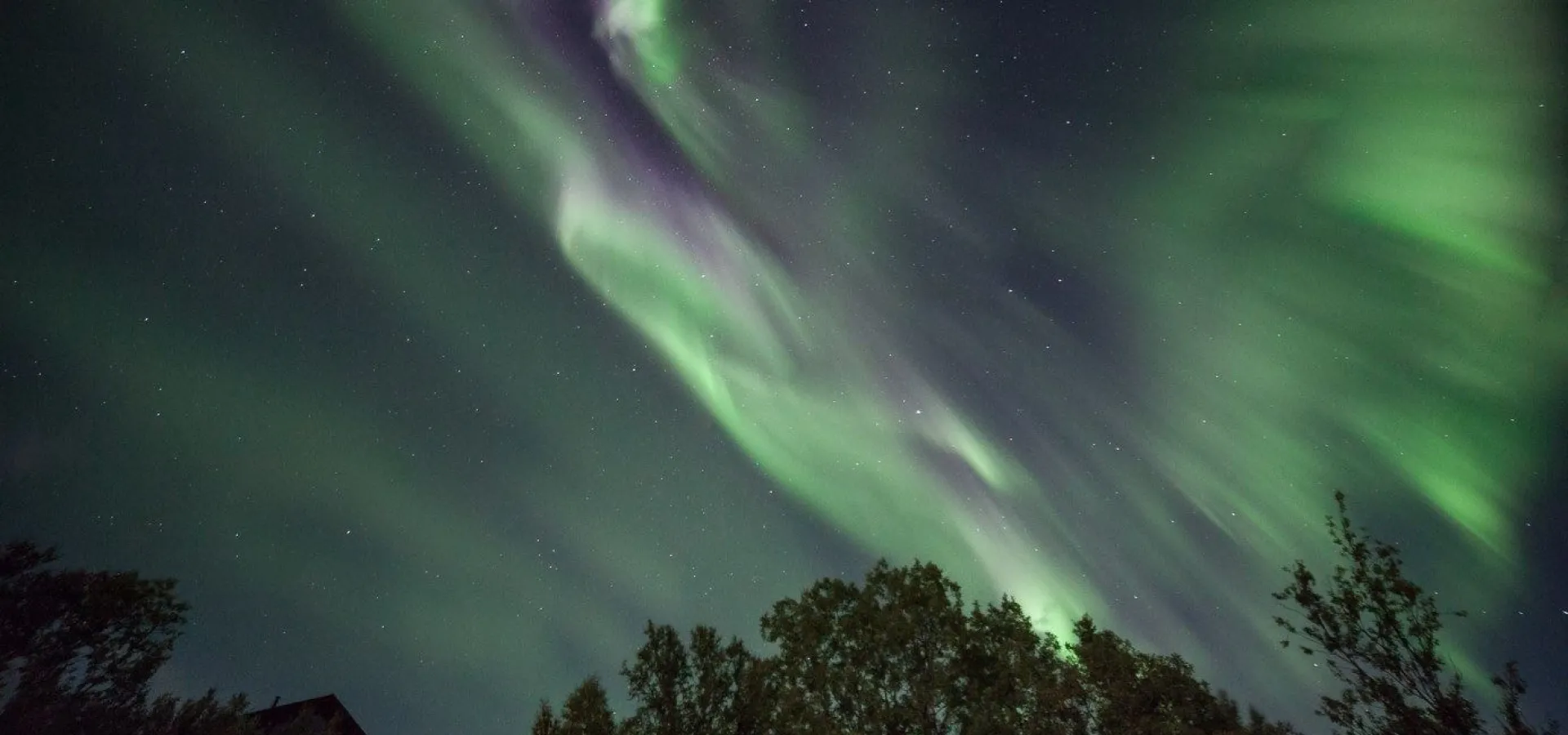 Northern Lights Above the Cabin