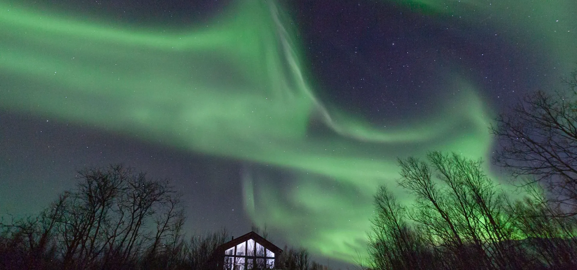 Aurora Borealis above the Distillery Cabin 