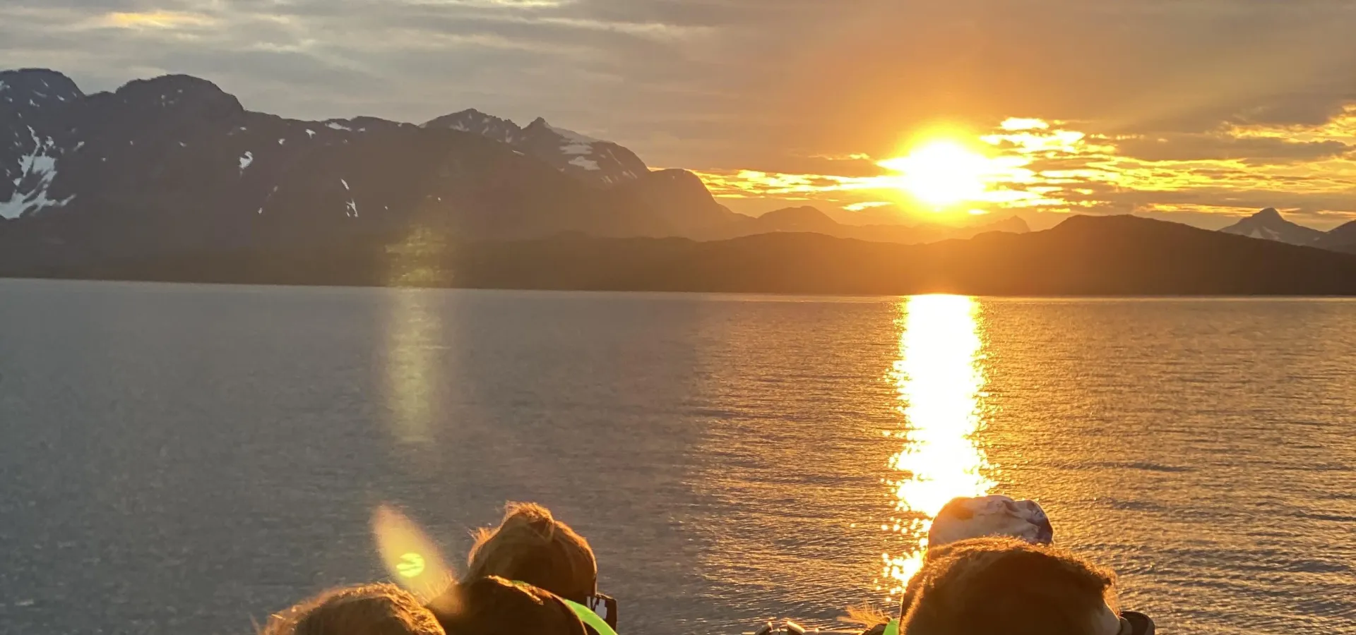 Midnight sun RIB tour safari in Reisafjorden