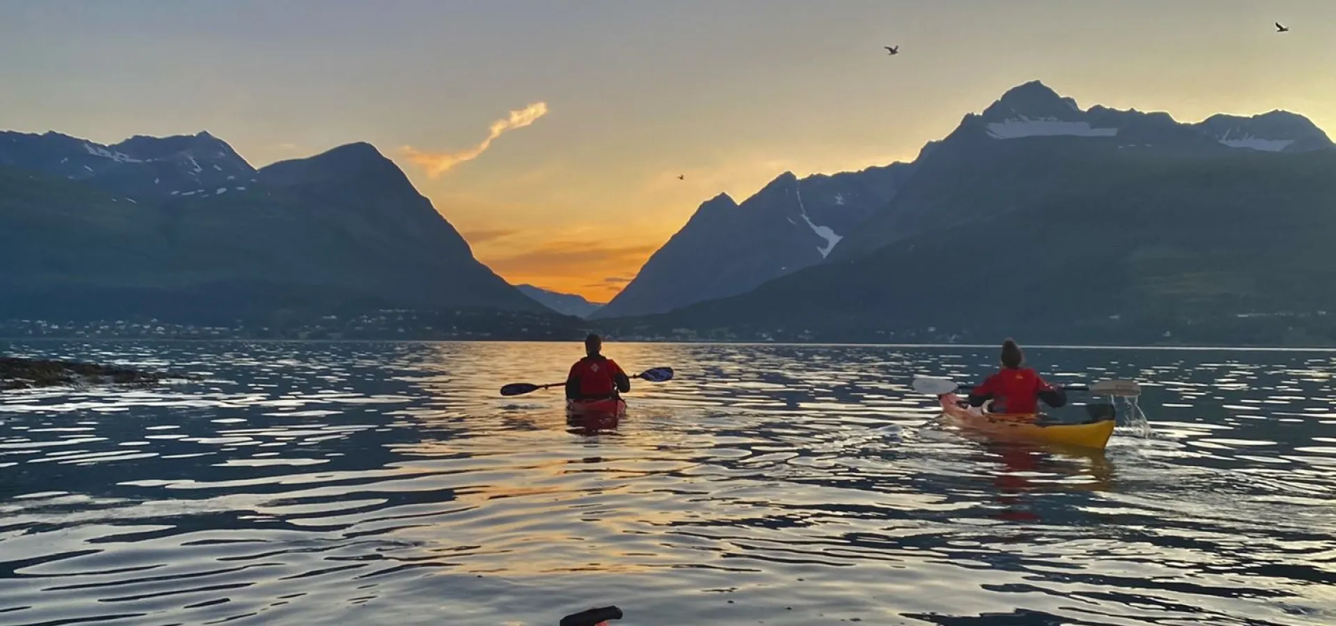 Midnight sun kayaking