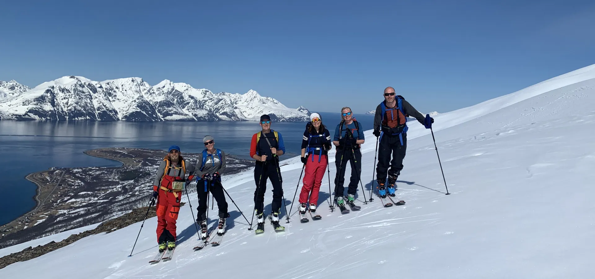 Skiiers at Lyngen Lodge