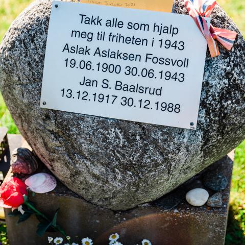Jan Baalsruds gravsted på Sandeng kirkegård i Manndalen