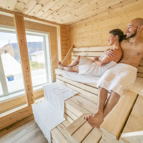 Sauna Arctic Panorama Lodge, Uløya, Nord Norge