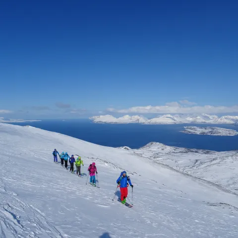 Ski topptur på Uløya i Lyngenfjord