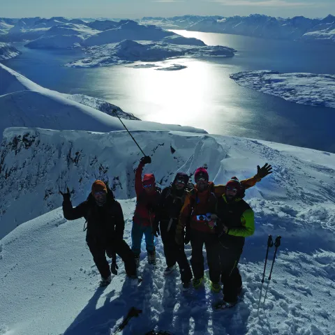 På toppen av Kågen, Skjervøy, Nord Norge