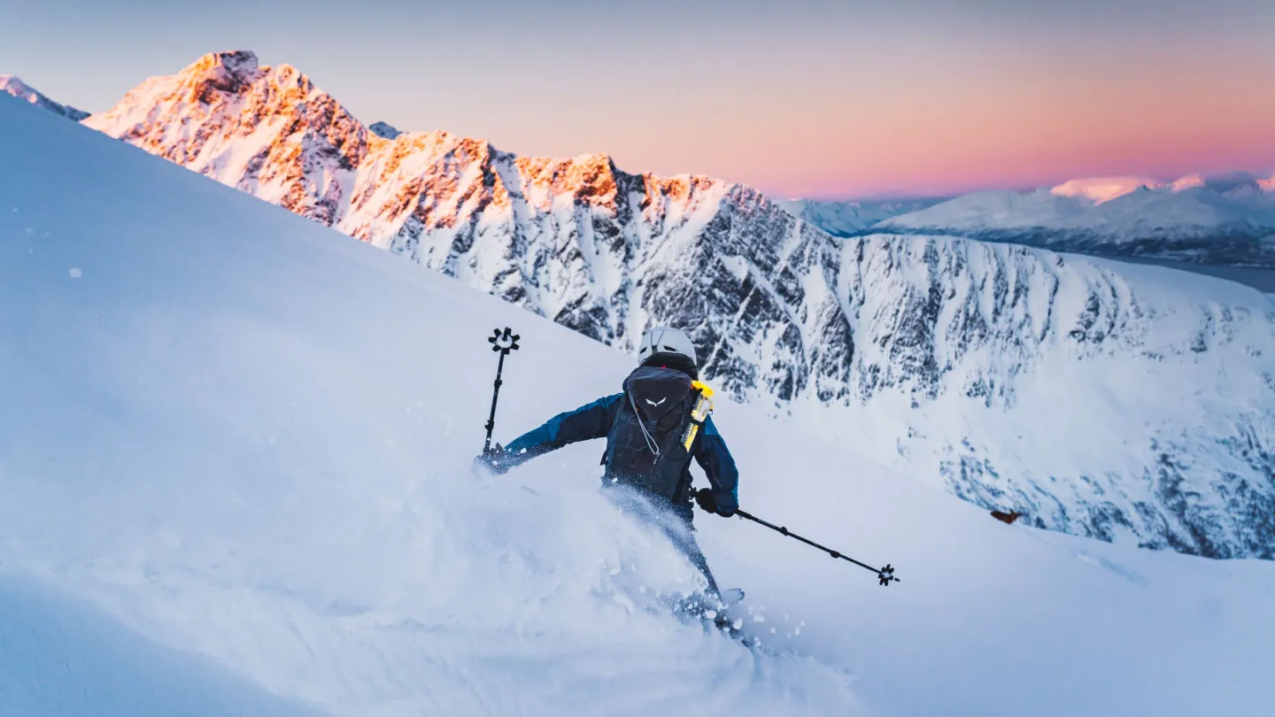 Woman skiing